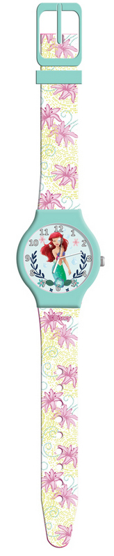 Часовник в Метална Кутия със Силиконова Каишка Аналогов Дисни Принцеси Ариел, Disney Princess,Ariel